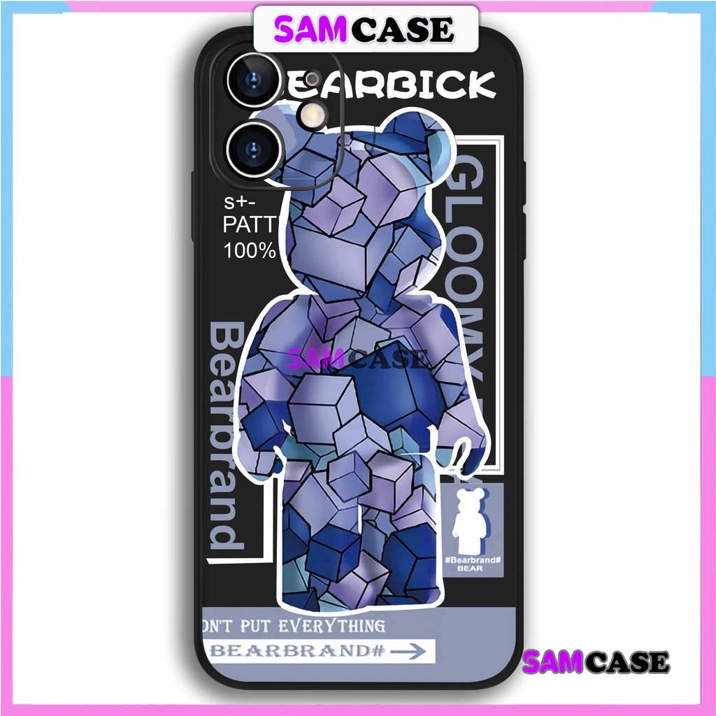 Ốp lưng iPhone Gấu Bear Cute cạnh viền vuông silicon mềm dẻo cho iphone 6/6s/7/8/X/Xr/XS/XR/11/12/13/14 Pro Plus Max