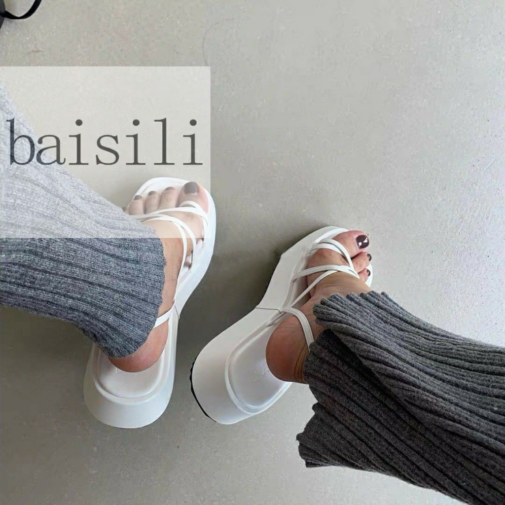 SANDAL XUỒNG NỮ BAISILI - GIÀY THỜI TRANG QUAI XỎ NGÓN CHÉO PHONG CÁCH NỮ TÍNH ĐẾ BẰNG BS220909