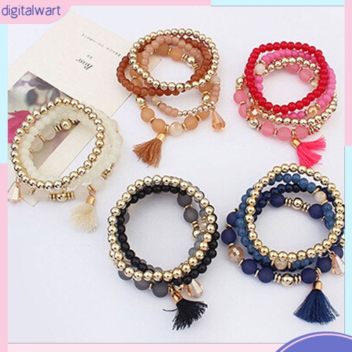 Set 4 Vòng Tay Nhiều Lớp Thời Trang Cho Nữ