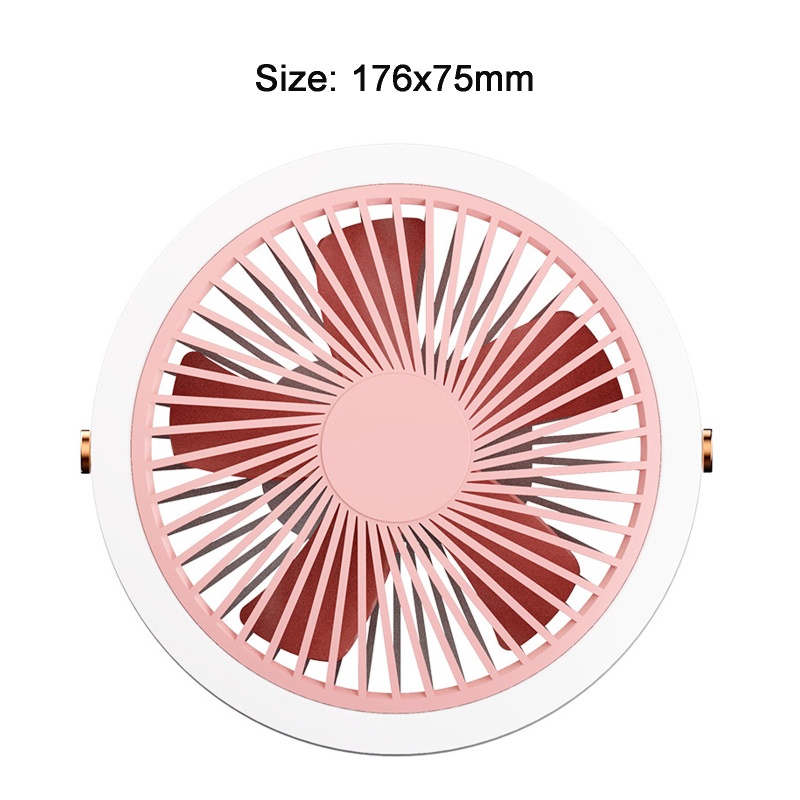 Quạt Cắm Trại Có Đèn LED Sạc Được 2000mAh