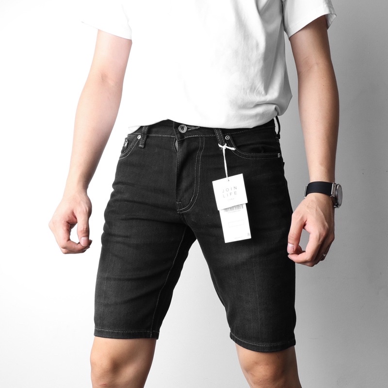 Quần short jean nam quần lửng nam đen xám thời trang cao cấp