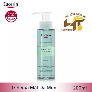 Sửa rửa mặt cho da dầu mụn EUCERIN ProAcne Solution Cleansing Gel 200ml