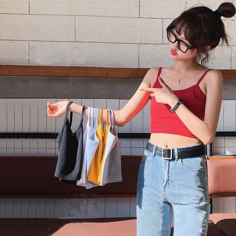 Áo hai dây CERA-Y croptop ôm body màu trắng / màu đen / màu xám CRA056