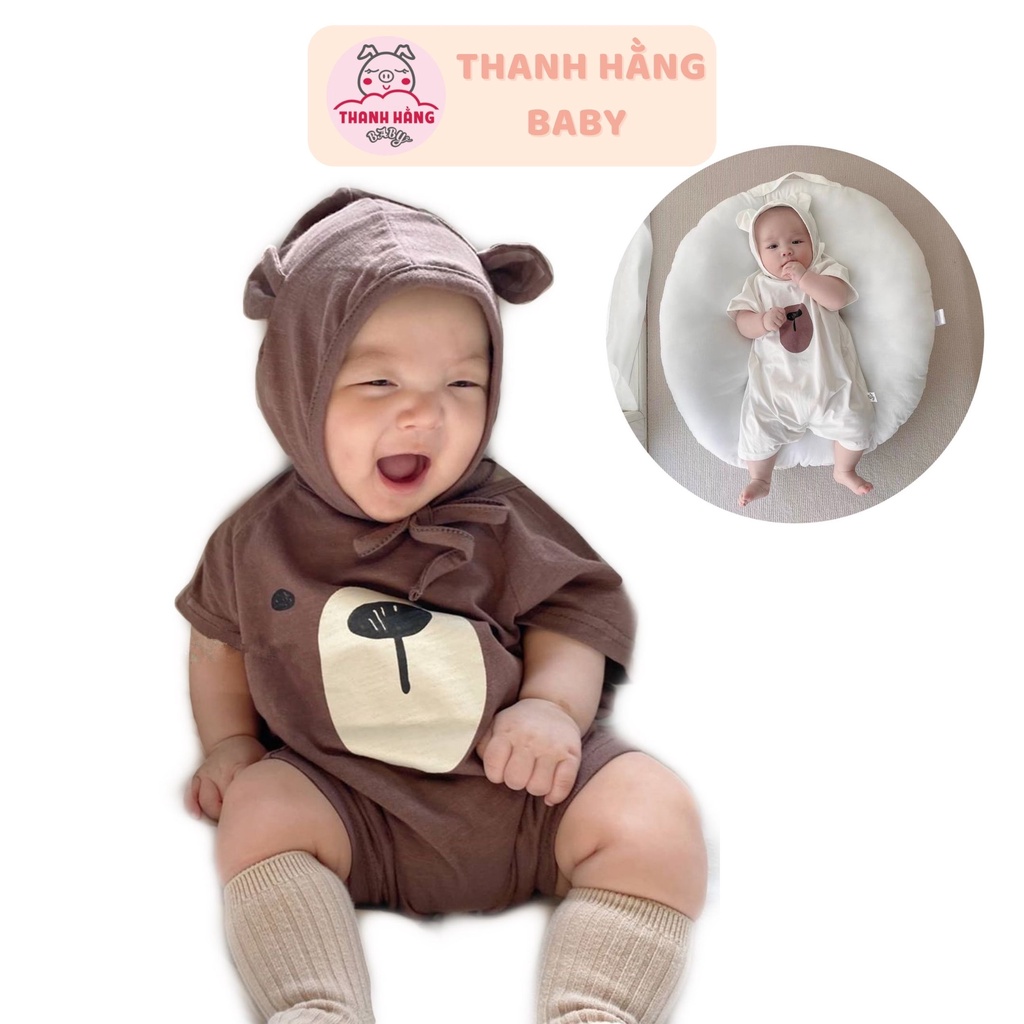 Body Bé Trai Bé Gái, Bộ Body Cho Bé Kèm Mũ Thanh Hằng Baby 5 Đến 13 Kg