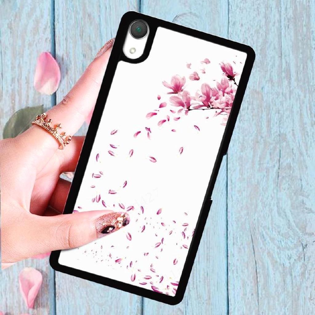 Ốp điện thoại nền hoa anh đào dễ thương cho Sony Xperia X Z3 Z2 XA XZ3 XZ2 Z5