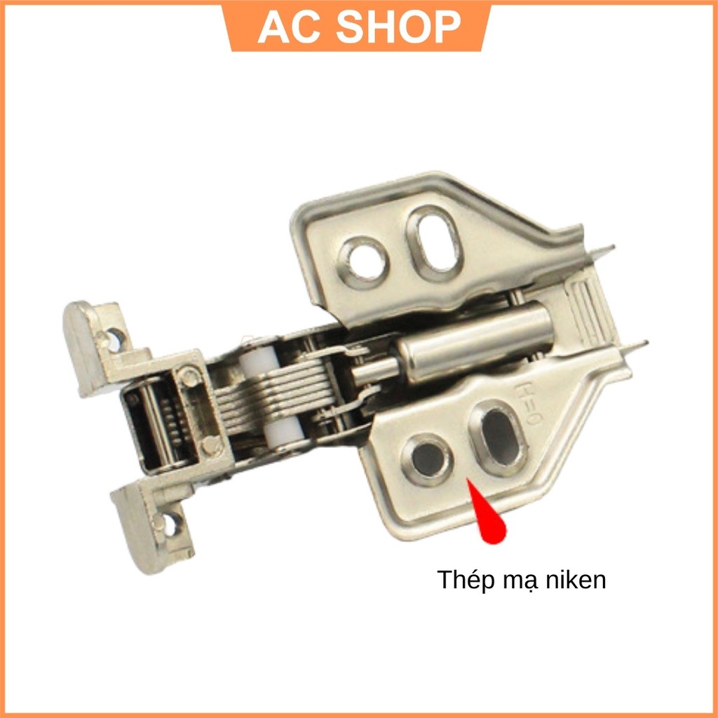 Bản lề giảm chấn thép mạ màu khung nhôm cánh kính cường lực - AC shop