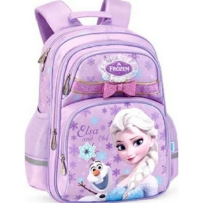 DISNEY Cặp Đi Học In Hình Frozen 1-5 Mochila Escolar Anna Elsa Class 1-5 Mochila Escolar
