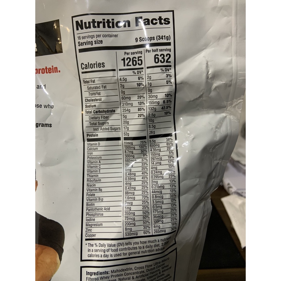 Mass Tăng Cân LABRADA MUSCLE MASS 12lbs 16 Lần Dùng , Tăng Cân Tăng Cơ Nhanh Chóng-Hàng Hãng Phân Phối