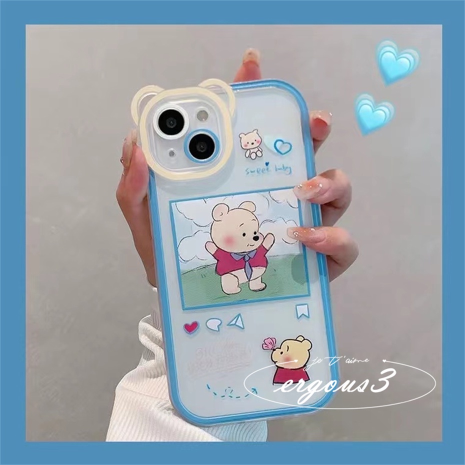 Ốp Điện Thoại Mềm Họa Tiết Gấu Winnie Cho iPhone 14 13 12 11 Pro Max SE2020 X XR Xs Max 7 8 6 6s Plus