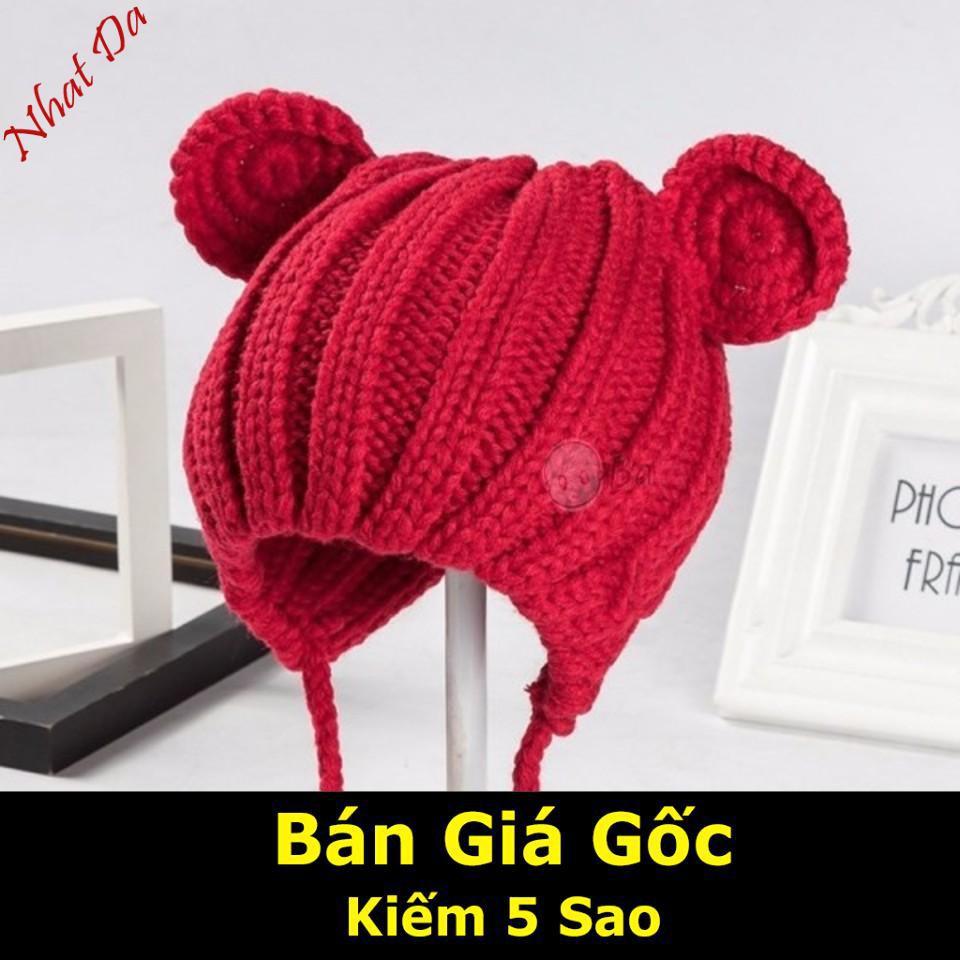 Sỉ mũ len tai gấu cho bé 1- 3 tuổi - nhiều màu - Duonghieu6789