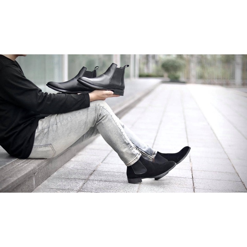 Giày Chelsea Boots Nam Đế Cao Su đúc