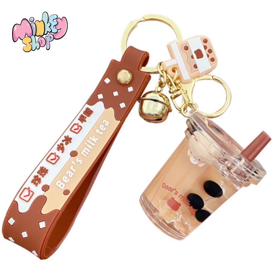 Móc Khóa Đẹp Hình Ly Trà Sữa Cute phụ kiện Túi Xách dễ thương -Minkey