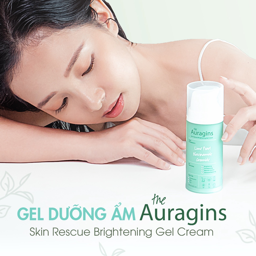 Gel dưỡng ẩm ngừa mụn, giảm thâm The Auragins Skin Gel Cream 100ml