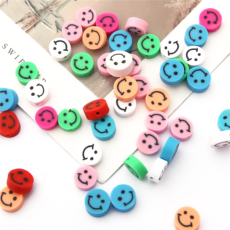 30 Hặt cườm đất sét polymer 10mm dùng làm trang sức diy dành cho trẻ em