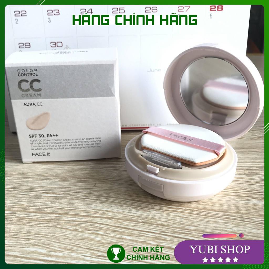 [HÀNG AUTH] Kem Nền CC Cream Face It - Kem Nền CC Cream Face It Aura Color Control Cream The Face Shop | Thế Giới Skin Care
