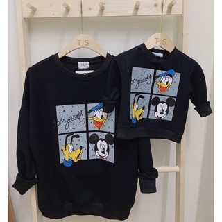 ÁO ĐÔI MẸ VÀ BÉ HOẠT HÌNH SIÊU HOT MÀU ĐEN CÁ TÍNH