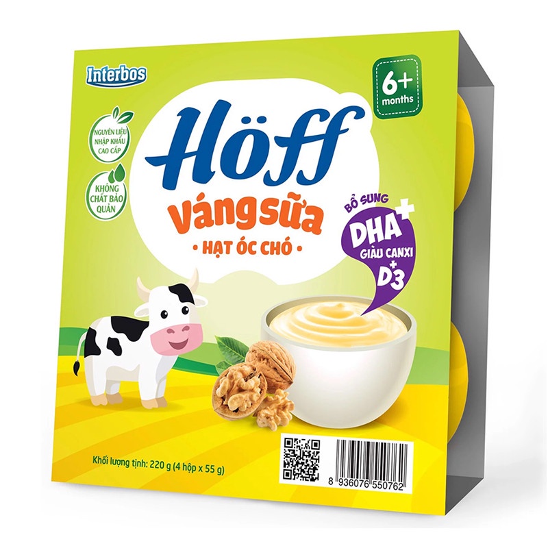 Váng Sữa Cho Bé HOFF 220g ( Vỉ 4 Hộp x 55g )