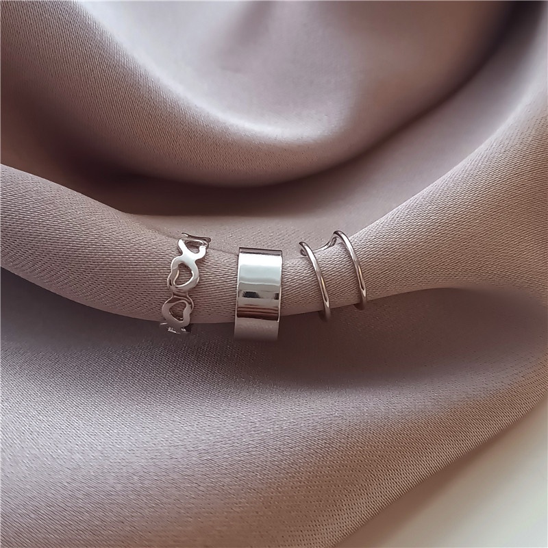 Set 3 khuyên kẹp vành tai mạ vàng hợp thời trang cho nữ