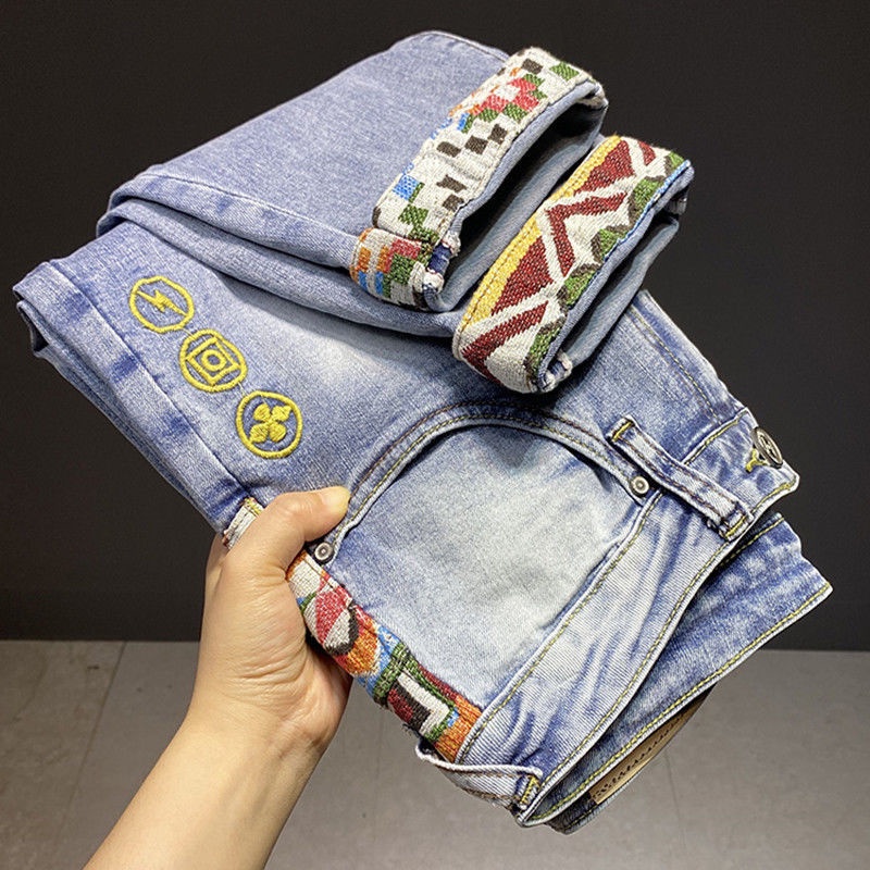 Quần Jean Nam Co Giãn Phong Cách Châu Âu