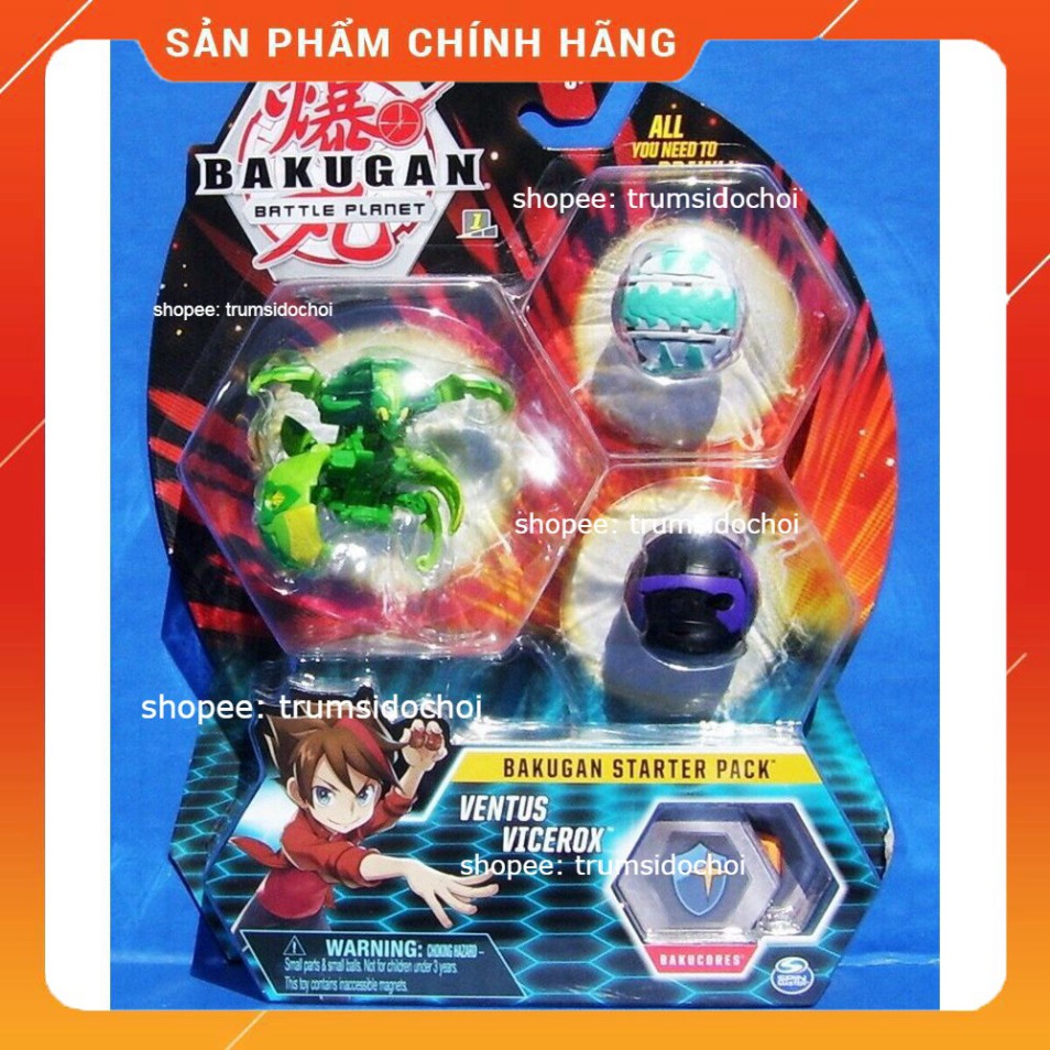 GIÁ SỐC Vỉ đồ chơi 3 con Siêu chiến binh Bakugan