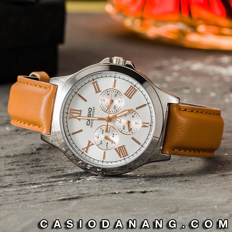 Đồng hồ nam dây da Casio Standard chính hãng Anh Khuê MTP-V300L-7A2UDF (41mm)