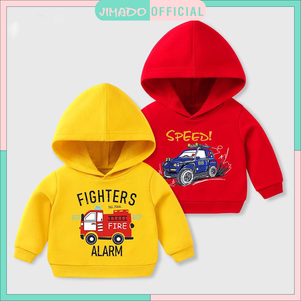 Áo nỉ cho bé gái bé trai áo nỉ bông hoodie dài tay có mũ hàng quảng châu cao cấp không bai xù mịn đẹp JIMADO TC552221