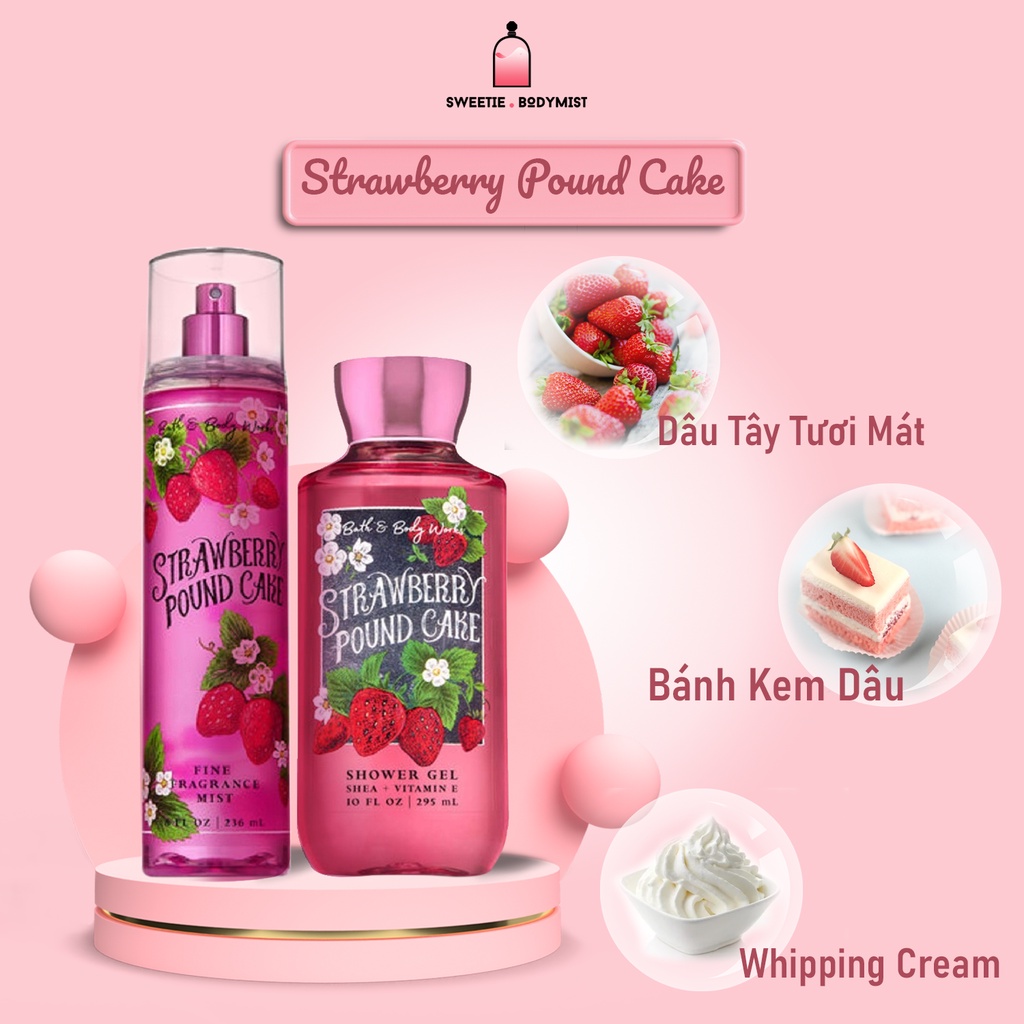 [Bodymist] Xịt Thơm Toàn Thân - Strawberry Pound Cake