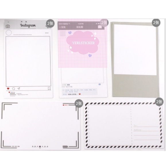 Giấy khung hình, giấy khung washi, frame làm tranh ảnh instagram washitape, bookmark, tự trang trí