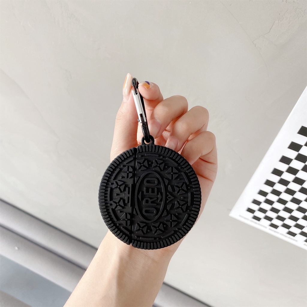 Vỏ Bảo Vệ Hộp Sạc Tai nghe không dây HUAWEI Freebuds 3 4 4i 5i Pro Bằng Silicon Hình Bánh Quy 3D Dễ Thương