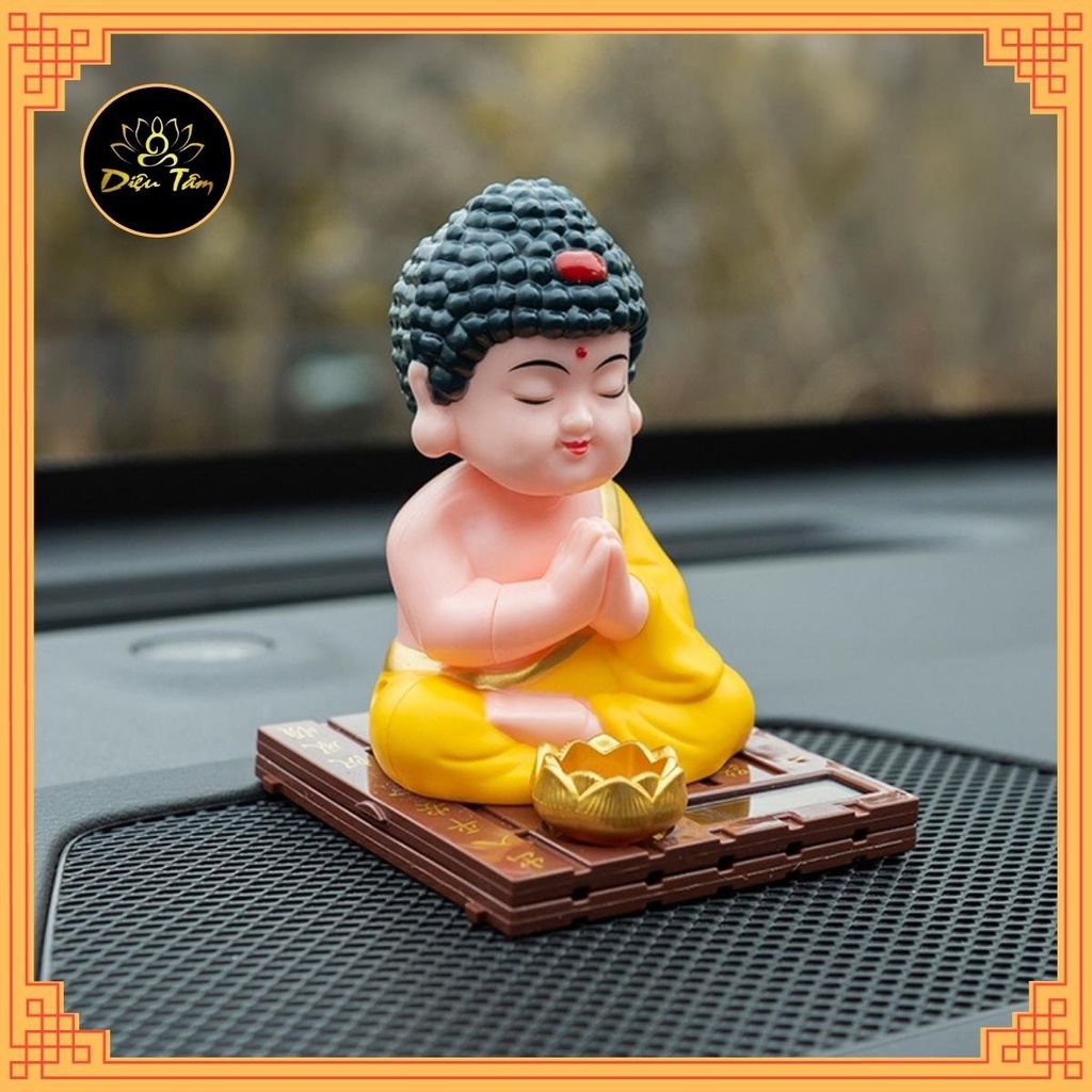 Tượng Phật A Di Đà gật đầu phụ kiện ô tô , trang trí ban thờ thần tài đồ thờ cúng đồ phong thủy
