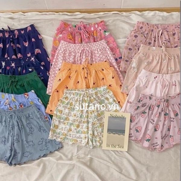 Quần đùi nữ- quần short mặc nhà sooc ngủ hoạt hình ngộ nghĩnh chất mát Q430 SUTANO