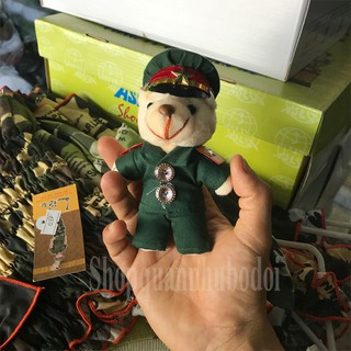 Móc khóa gấu bông - chú gấu b.đội