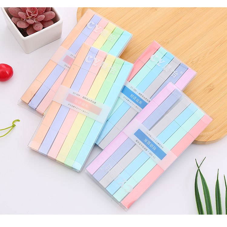 Bút Đánh Dấu Hai Đầu 6 Màu Sắc Kẹo Ngọt Xinh Xắn