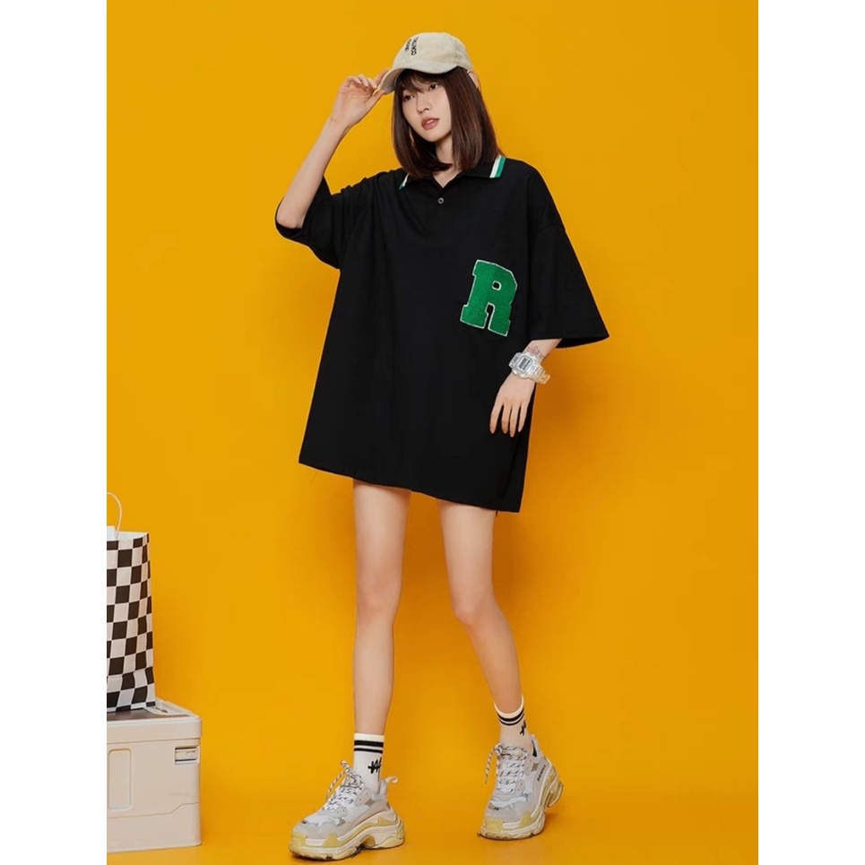 Áo Thun Cổ POLO RAIN Vải Tici Da Cá Form Rộng Phong Cách Ulzzang Unisex (Ảnh Thật/ Có Sẵn)