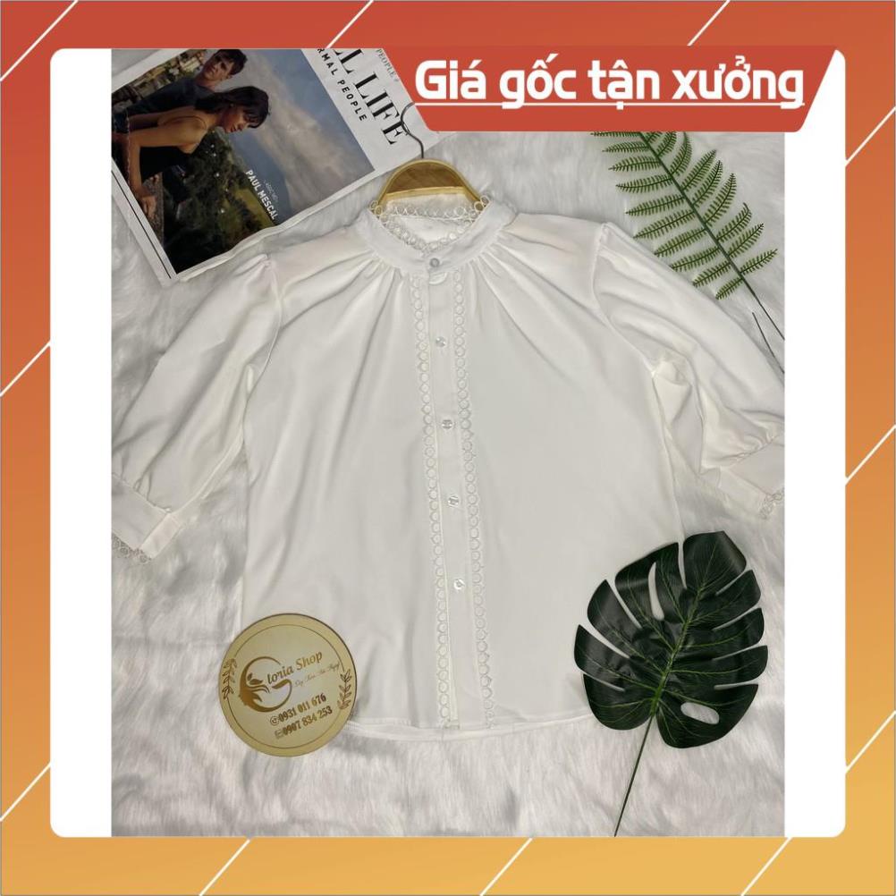 [Chất lượng số 1] Sơ Mi Lụa nữ Công Sở Viền Ren tay lỡ phù hợp với nhiều sự kiện | BigBuy360 - bigbuy360.vn