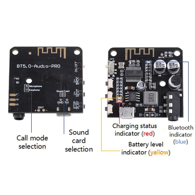 Bảng Mạch Giải Mã Mini BT5.0 Pro Nhận MP3 Không Dây