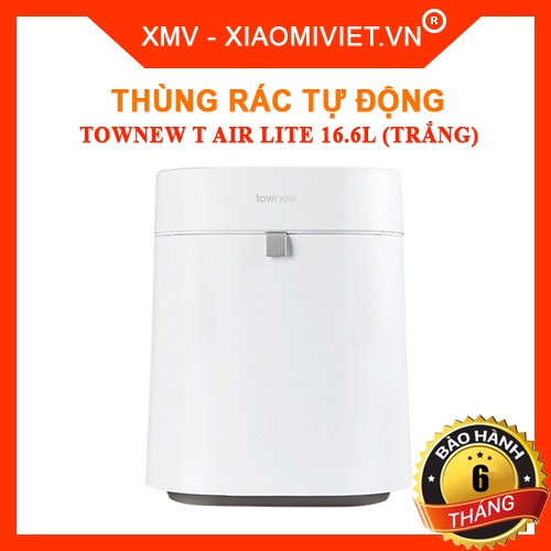 Thùng rác tự động Townew T Air Lite 16.6L (Trắng) tự động đóng gói thay túi rác - BH 6 Tháng