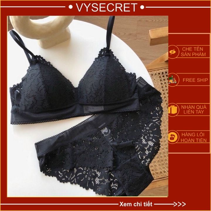 Bộ đồ lót ren không gọng không mút ,bộ áo ngực cao cấp b025 | BigBuy360 - bigbuy360.vn