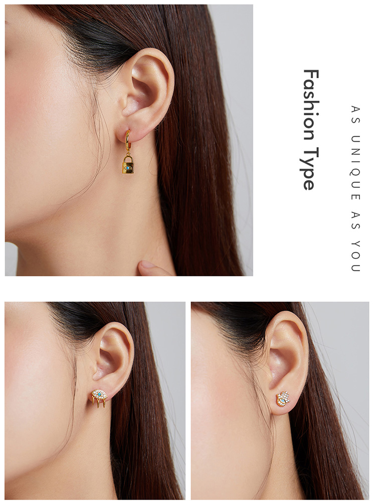 Bông tai Bamoer SCE1138 100% bạc 925 phong cách Tây Ban Nha thời trang dành cho nữ