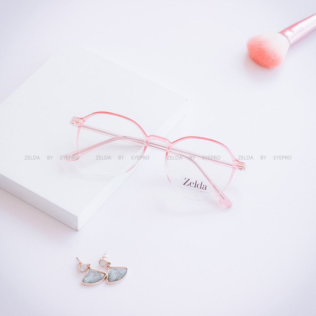 [LẮP SẴN CẬN]Gọng kính cận nữ, gọng cận nhựa dẻo cốt kim loại, mắt kính tròn Z8890G | BigBuy360 - bigbuy360.vn