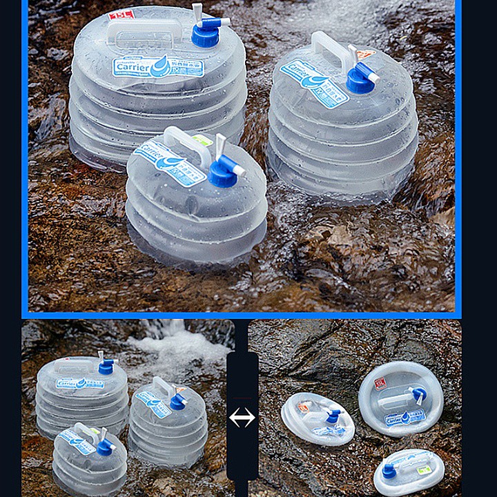 Bình Nước Dung Tích Lớn 10L GẤP GỌN trong Balo Cho Du Lịch Cắm Trại Dã Ngoại NatureHike NH14S002-T