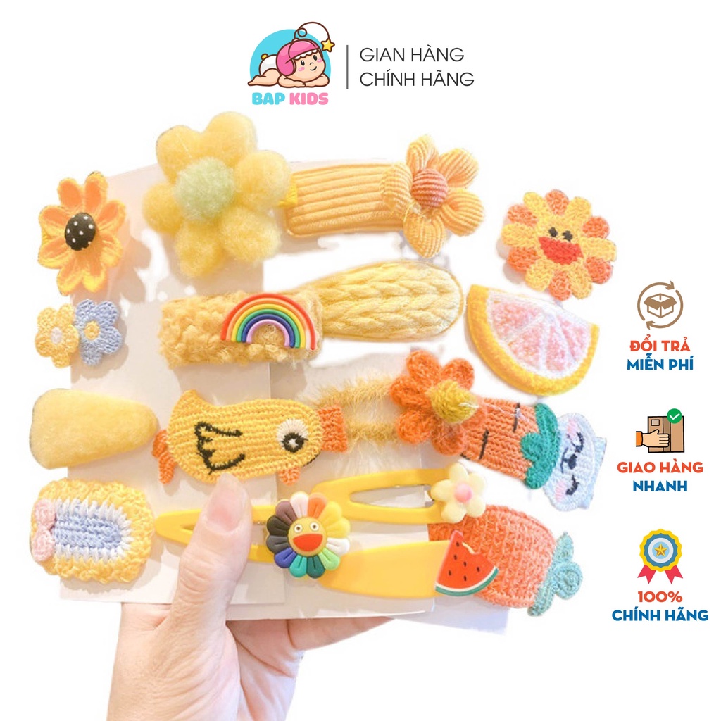 Set kẹp tóc 8 món BKIDS nhiều hình dễ thương cho bé gái