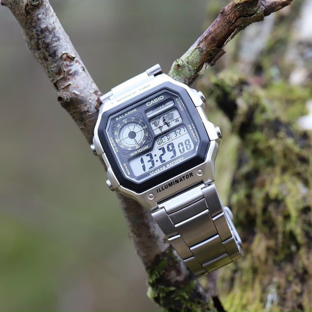 Đồng Hồ Điện Tử Nam AE-1200 💖𝑭𝑹𝑬𝑬𝑺𝑯𝑰𝑷💖 Đồng hồ Casio Kiểu Dáng Classic Chống Nước, Dây Thép Không Gỉ | BigBuy360 - bigbuy360.vn