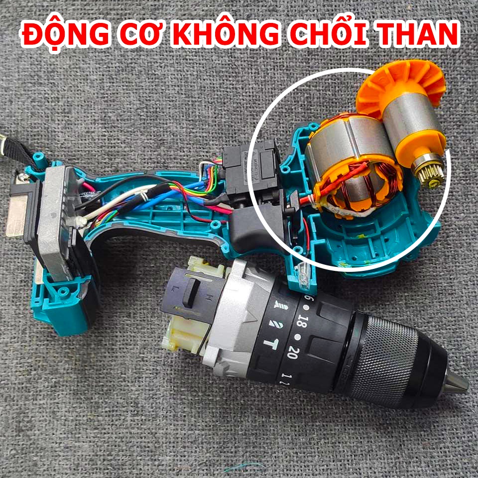 Máy khoan pin MAKITA 199V - 3 chức năng - Khoan tường,gỗ, sắt, kim loại, vít