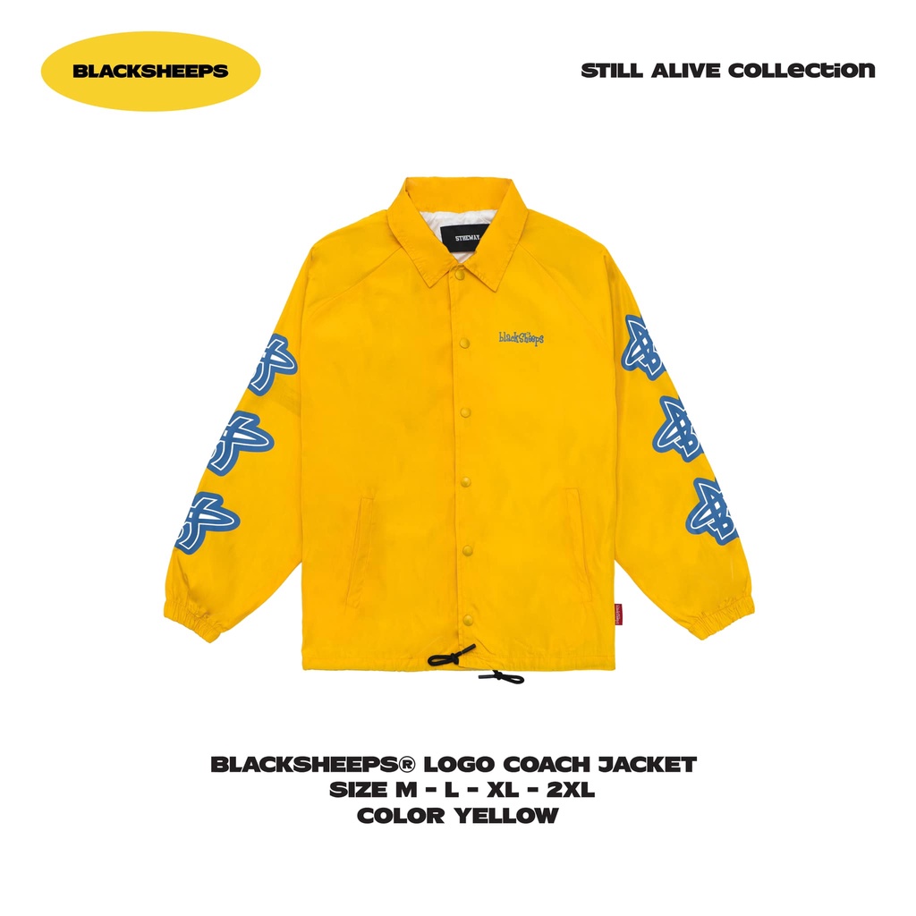 Áo Khoác dù BLACKSHEEPS màu Đen aka LOGO COACH JACKET - YELLOW