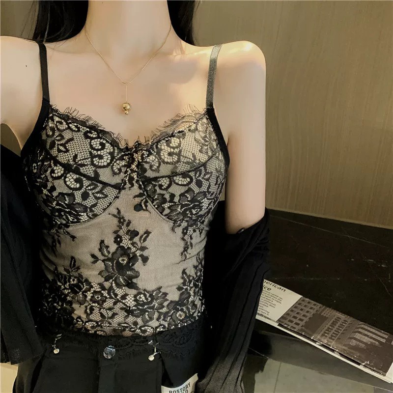 Áo Bra  Ren Hoa Thêu Mềm Đính Cúc  ,Phần Lưng Bo Chun Cực Ôm Dáng , Gợi Cảm 508