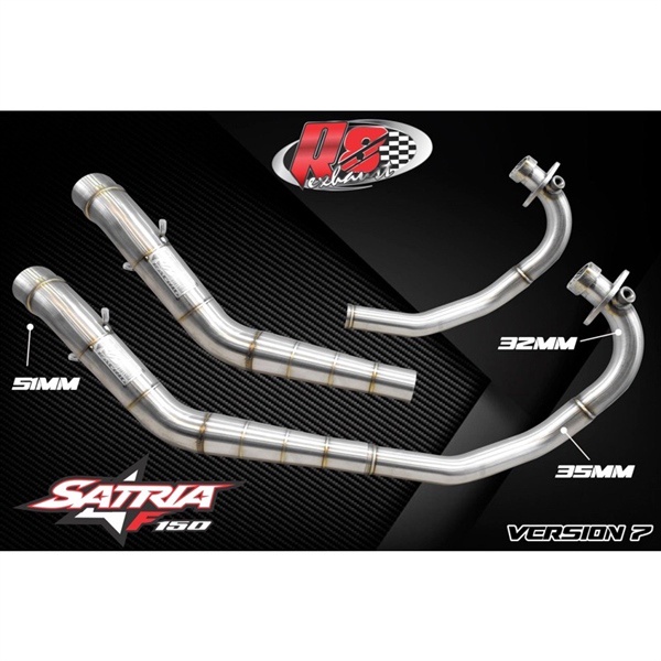 Cổ bô R8 RACING xe  Raider - Satria fi ống nối pô tăng giảm thanh