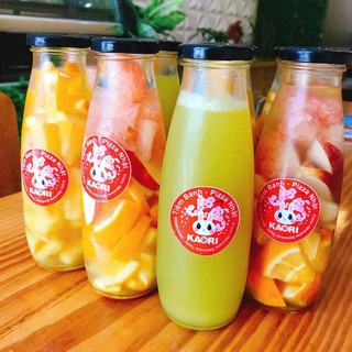 Bộ 2 Chai Thủy Tinh Đựng Sữa 500ml Nắp thiếc đen hoặc vàng - Bình nước thủy tinh 500ml