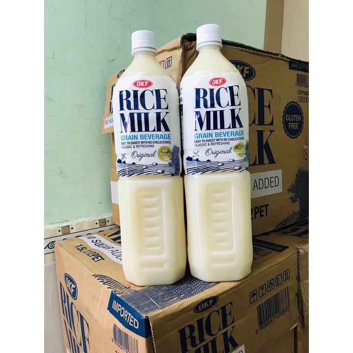 [combo 3 chai] Sữa Gạo -Nước Gạo Hàn Quốc HIỆU OKF- 1.5l - SỮA GẠO KHÔNG ĐƯỜNG