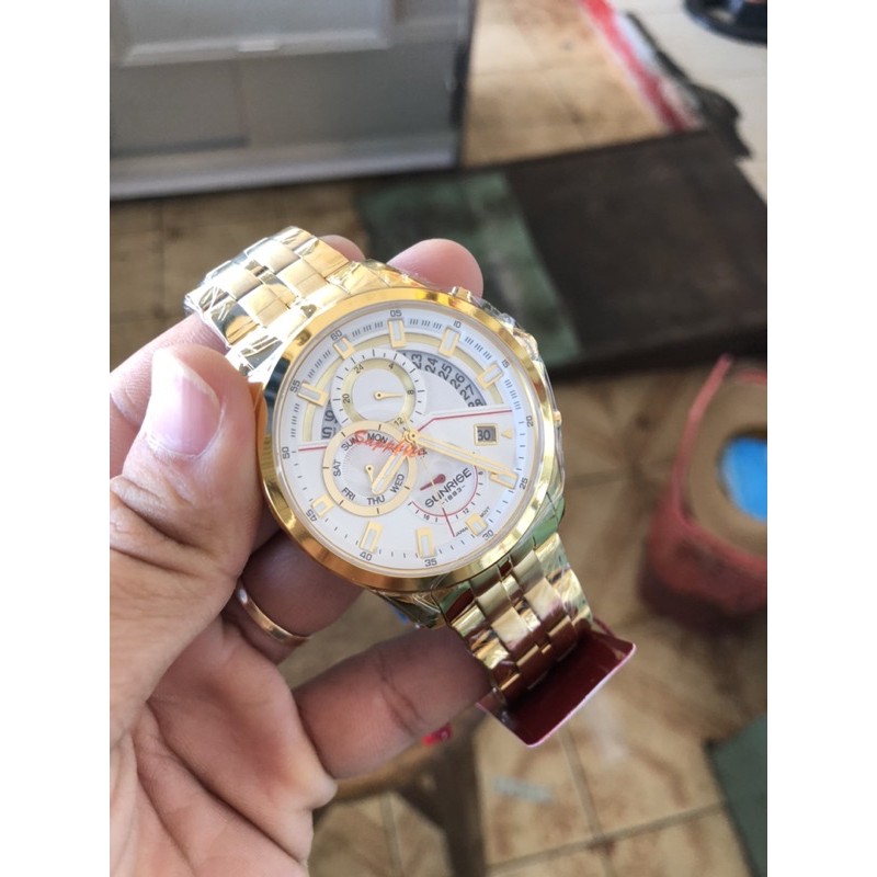 Đồng Hồ Nam Sunrise 1246SA 6kim, full box, sang trọng, lịch lãm